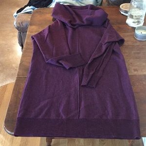 Wool cowl neck merino wool sweater dress